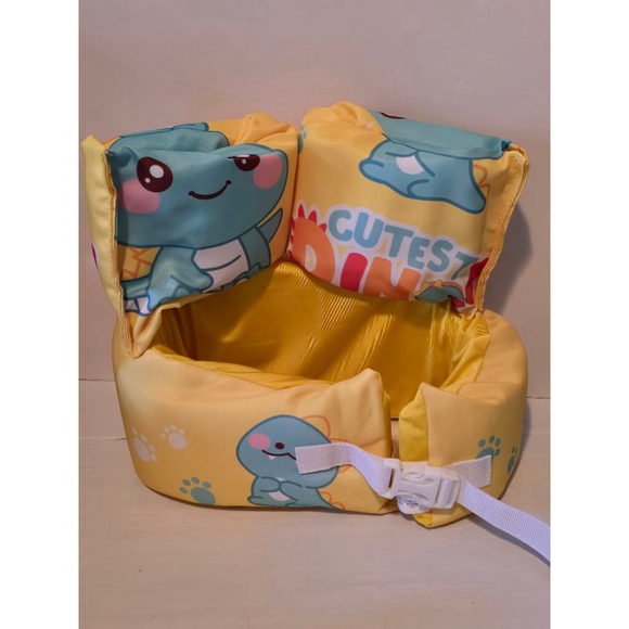 Kids Swim Vest M‎ Yellow Teal Dinosaur - Picture 5 of 6